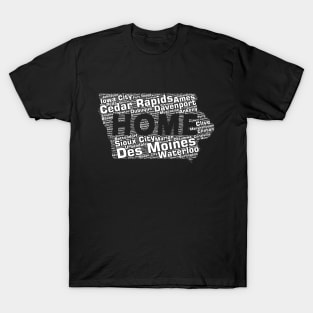 Iowa Cities | IA State Souvenir & Gift Idea T-Shirt